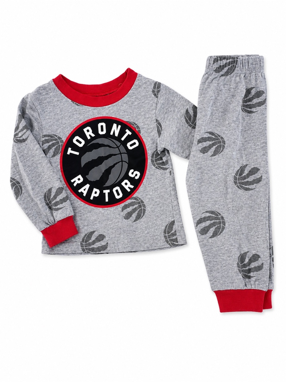 NBA Kids Red and Gray Team Logo Tee - 2T